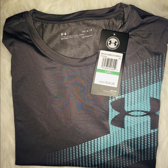 Under Armour Silver Shimmer Short Sleeve Men’s LG - Picture 6 of 8
